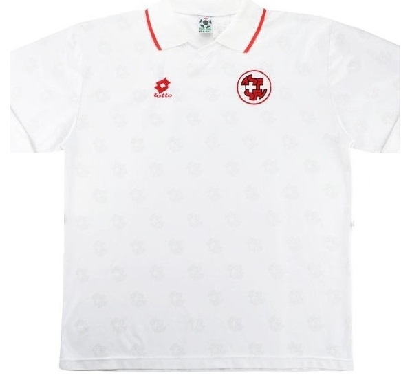 Camisa II Seleção da Suíça 1994 Lotto Retro